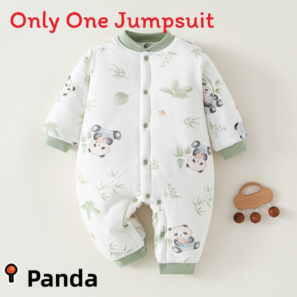 Winter Baby Onesie With Thick Cotton Layer For Newborns Girl Boy Safe For Winter