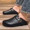 Herren Baotou Hausschuhe Marke Kuhvelours Clogs Leder Korkfußbett Herren Pantoletten Outdoor Rutschfest Damen Strandsandalen