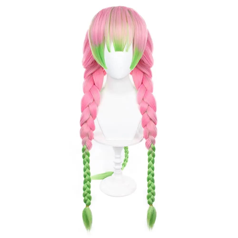 Party event Anime Demon Killer wig Kanroji Mitsuri Cosplay golden short synthetic hair Kanroji Mitsuri wig