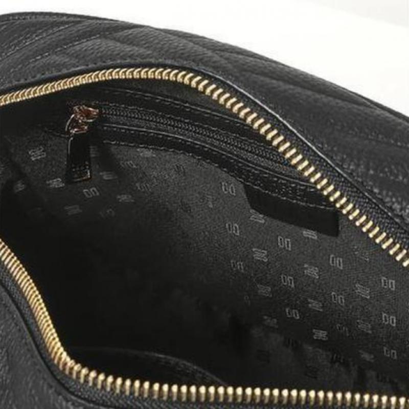 Daks Black Leather Chain Crossbody Bag Dcba6e361bk