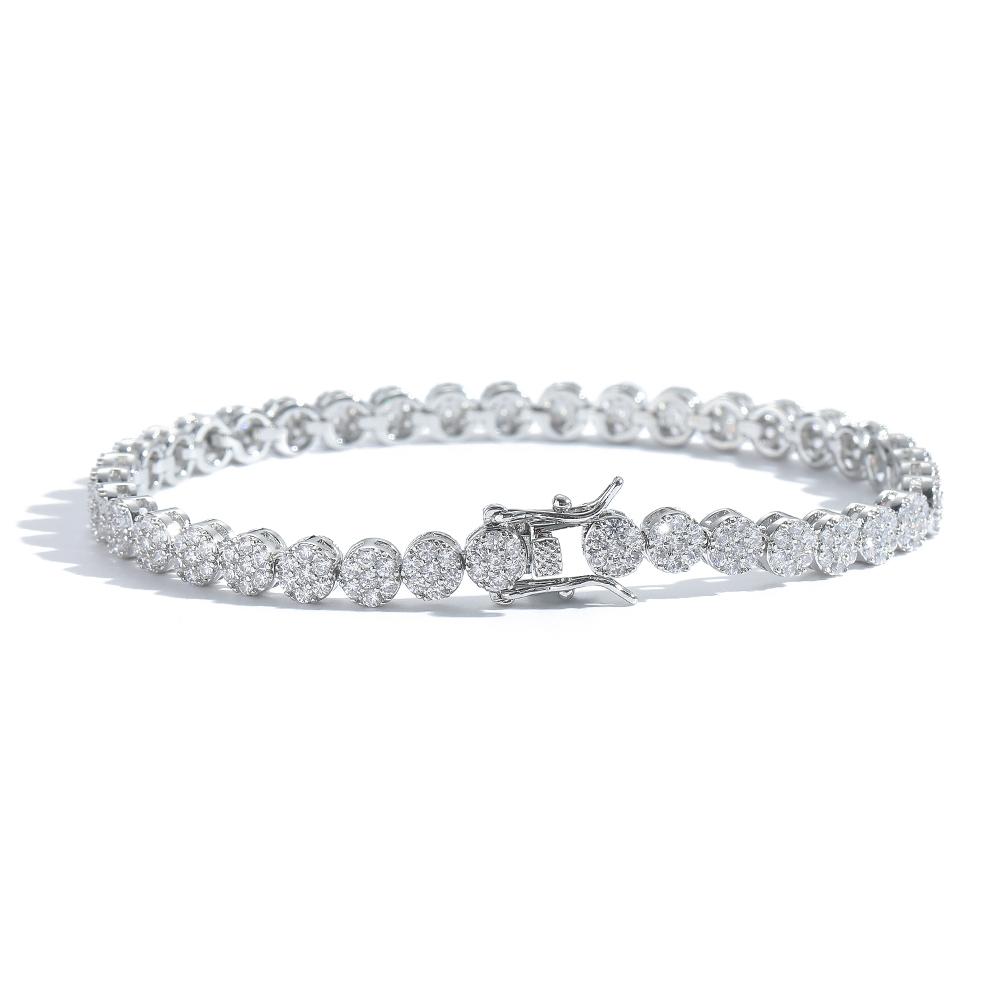 BB244 5MM Brass Cubic Zircon Bracelets Women Fashion Tennis Bracelet 7inch(17.78cm)