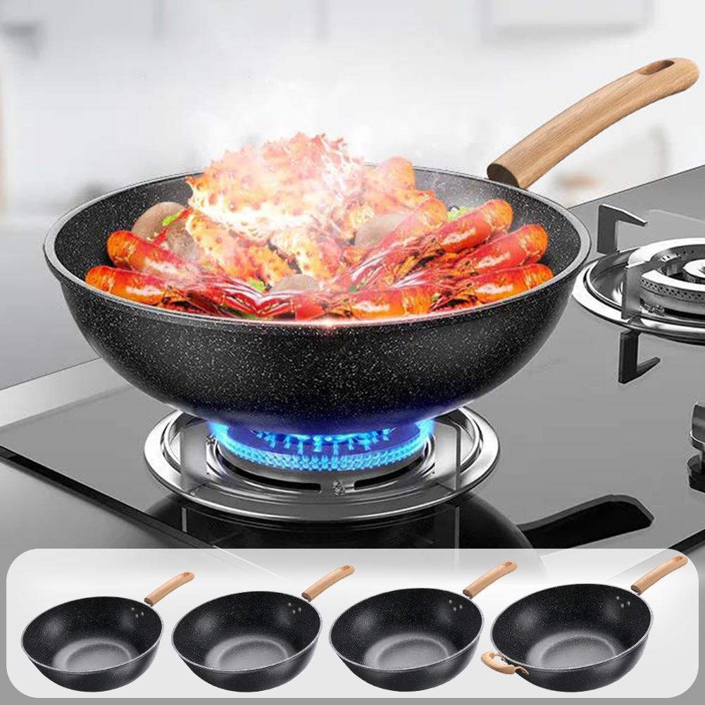 28/30/32/34cm Frying Pan Nonstick Omelette Skillet Maifan Stone Saute Pan Chef Pan Cooking Pan Induction Compatible