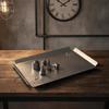 Snow Grey Stainless Steel Serving Tray Rust Resistant Steak Dish Serving Platter  Dessert Serving