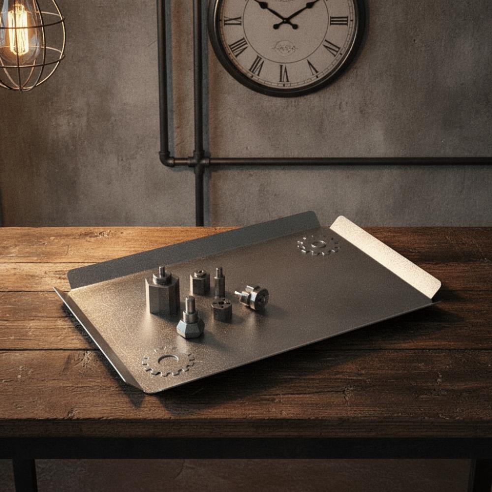 Snow Grey Stainless Steel Serving Tray Rust Resistant Steak Dish Serving Platter Dessert Serving