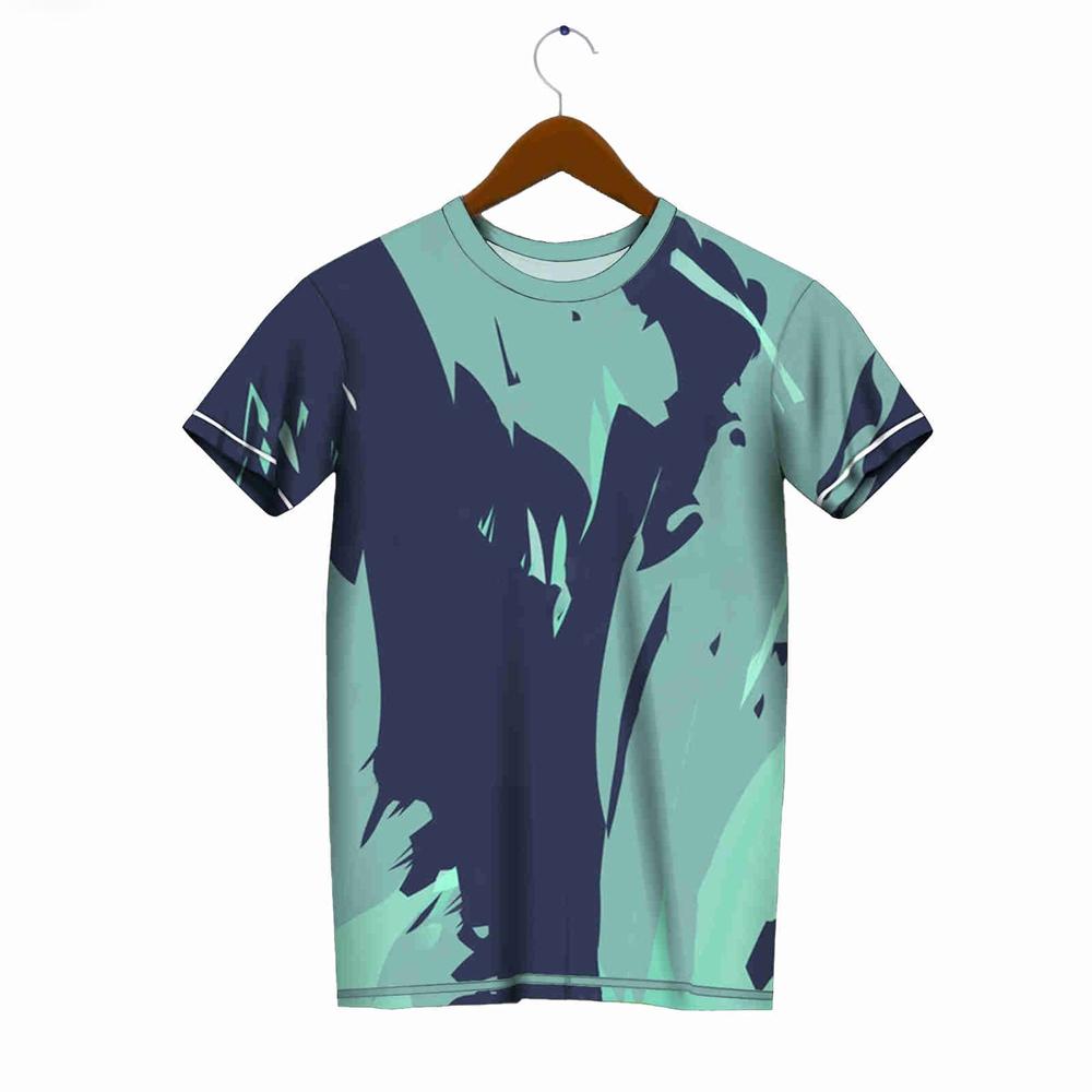 Męski T-shirt Drukowany 3D Koszulki Sportowe do Biegania Wielokolorowy Patchworkowy Drukowany T-shirt Oddychający Szybkoschnący Sportowy Top z Krótkim Rękawem