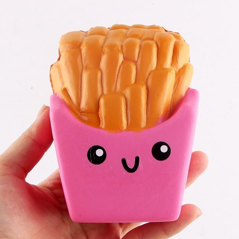 New Arrival Jumbo 12CM Kawaii Cute French Fries Soft Scented Bread Cake Squishy Slow Rising Ela
