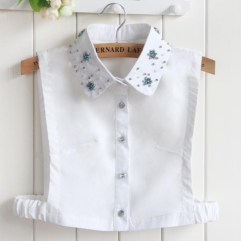 Korean Floral Cotton Detachable Collar for Women s Shirts, Autumn/Winter