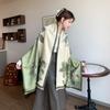 New Blanket Dual Use Imitation Cashmere Office Cloak Scarf Shawl High End Stitching Large Flower Scarf