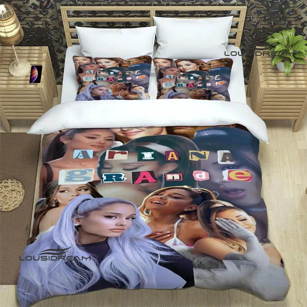 Sängerin Ariana Grande Bettwäsche-Sets exquisites Bettwaren-Set Bettbezug Bettdecke-Set Bettwäsche-Set Luxuriöses Geburtstagsgeschenk