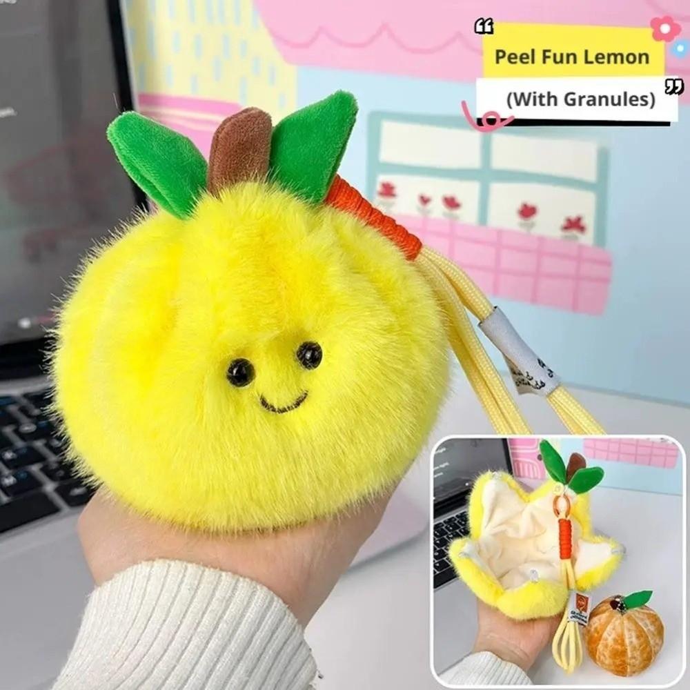 Soft Filled Fruit Plush Toy Peelable Design Stuffed Fruit Doll Cartoon Toy Doll  for Kids Girls