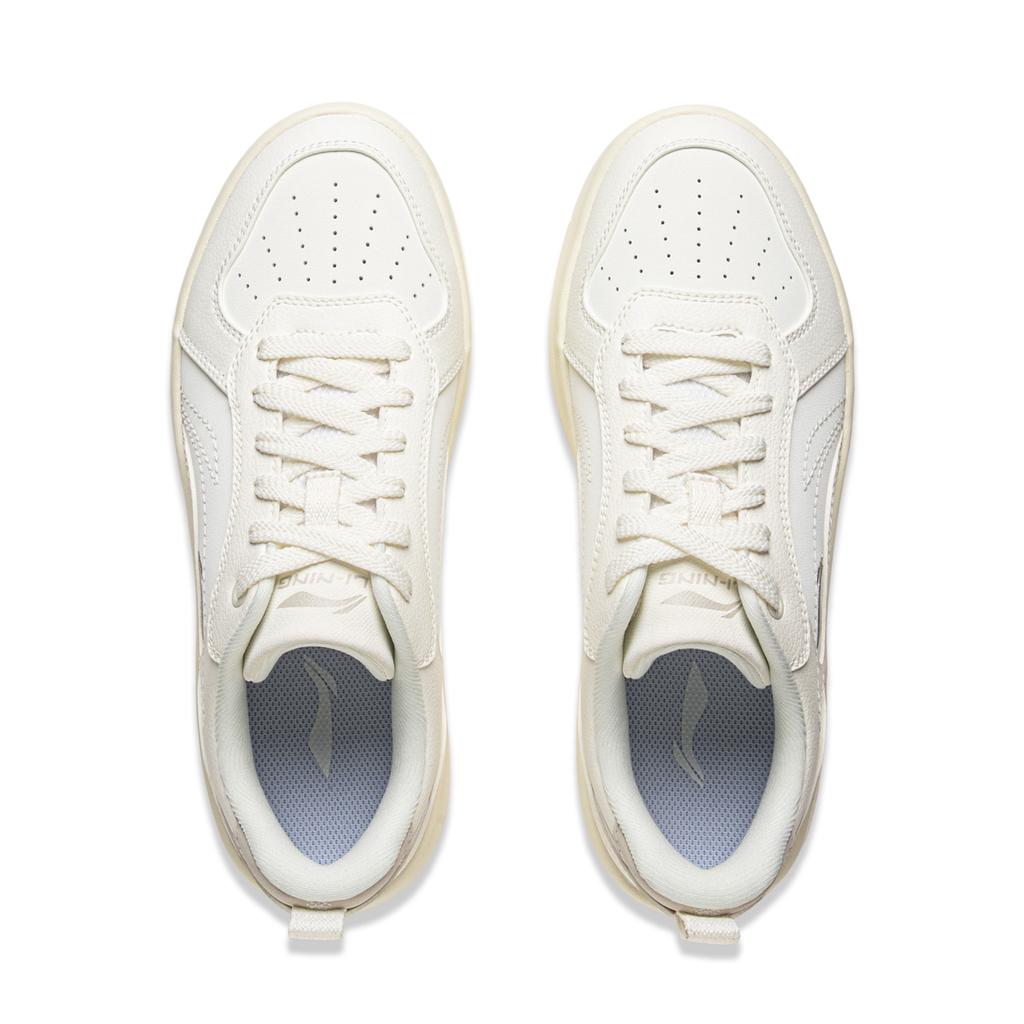 New LiNing Spike Years Anti Slip Wear Resistant Low Top Skateboard Shoes Women's Ecru AGCV312-3