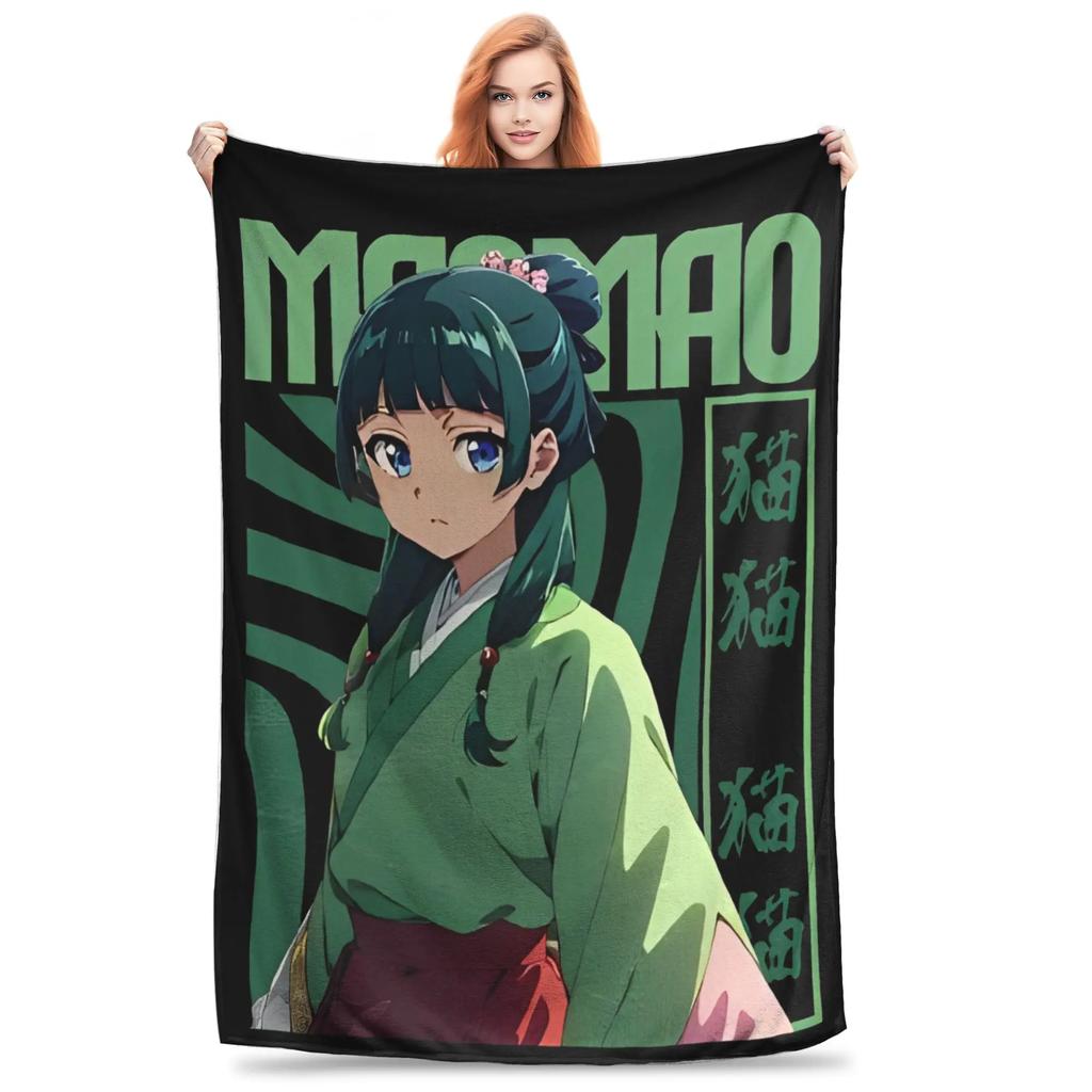Maomao The Apothecary Diaries Fleece Throw Blanket Kusuriya no Hitorigoto Warm Bed Quilt for Bedroom