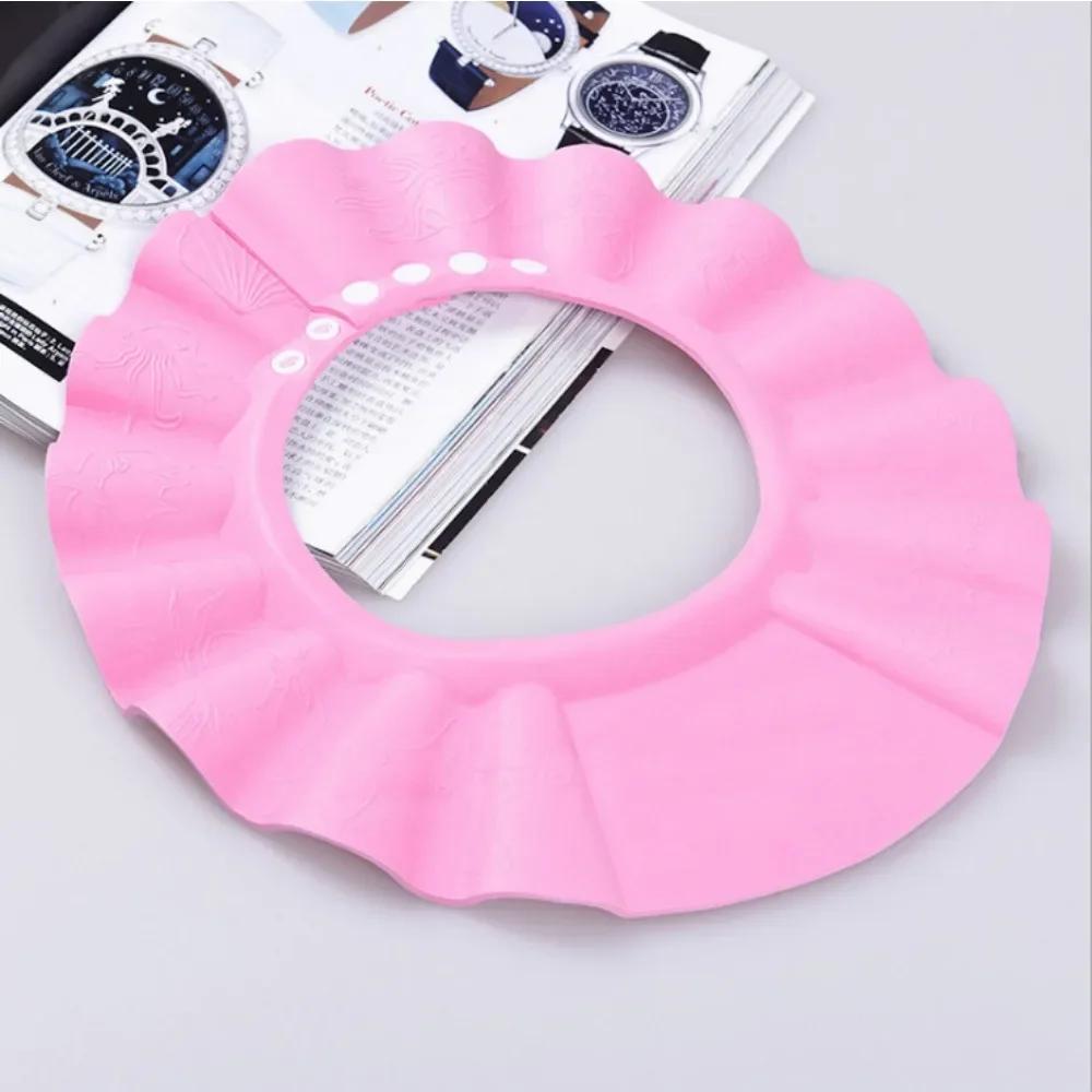 

1 PC Adjustable Baby Shampoo Cap Soft Hair Wash Hat for Kids Bathing Shower Ear Hair Hat For 0-6 Years Children Head Cover Cap розовый