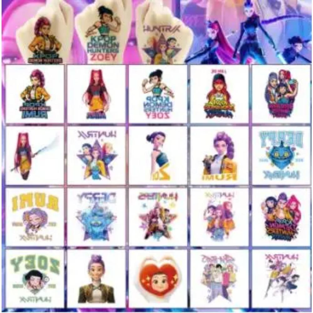 Balon Kpop Łowca Demonów Topper na Tort Dekoracja Urodzinowa k-pop Łowcy Demonów Naklejka Breloki Urodzinowe Upominki na Imprezę dla Dzieci