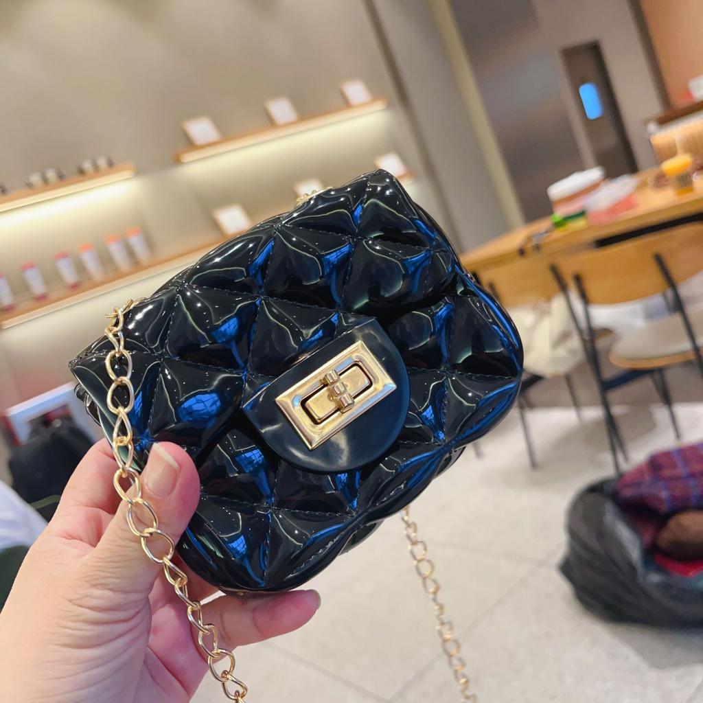 Summer Mini Jelly Bag, Crossbody Shoulder Bag, Diamond Chain Bag, Pvc Change Women'S Bag.