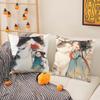 Cute Girl School Decorations 2 Pillow Case Natural Linen Pillow Case Double-Sided Decor Sofa Pillowcase Home Decor