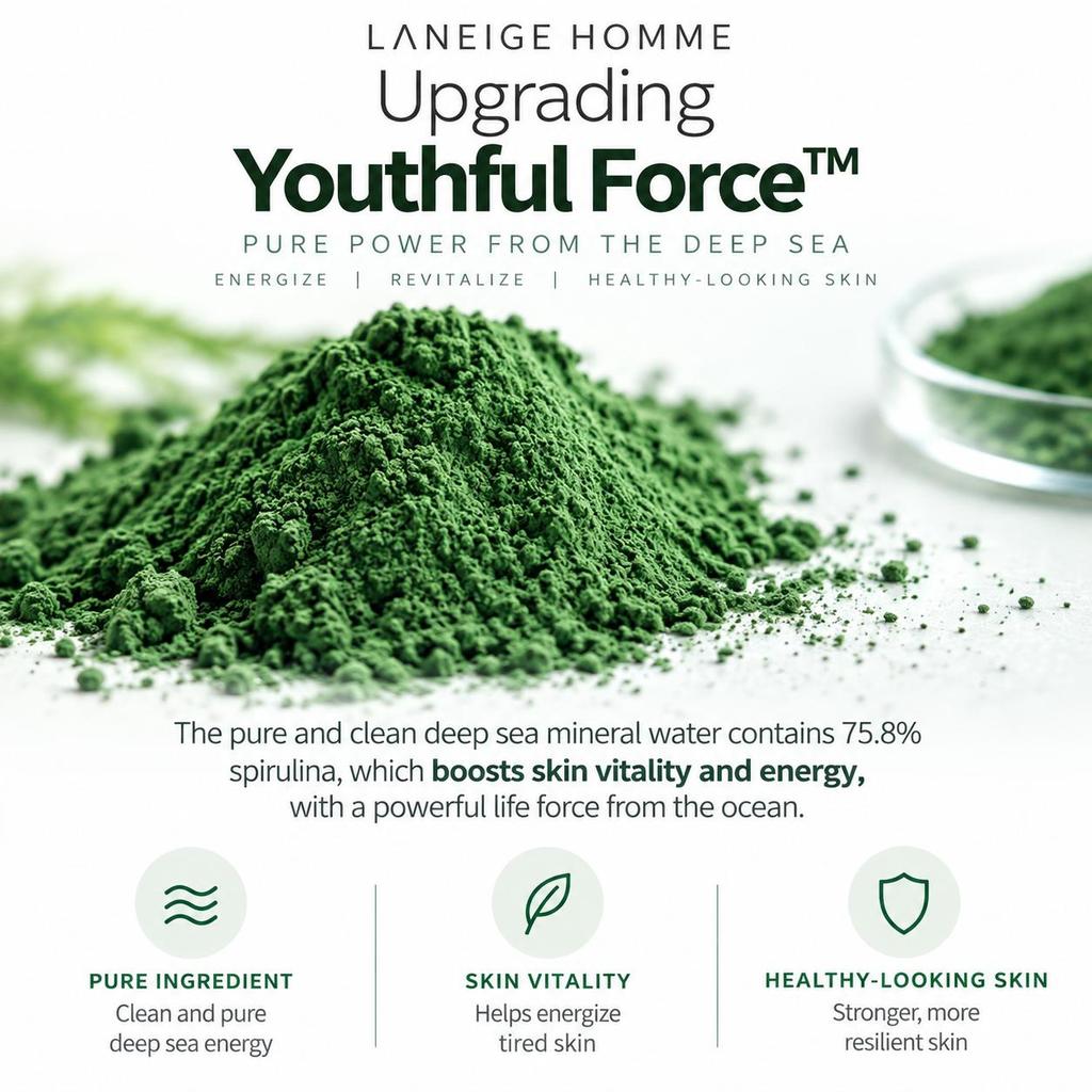 LANEIGE Homme Blue Energy Essence In Lotion EX Hydrating Men's Facial Moisturizer 125ml