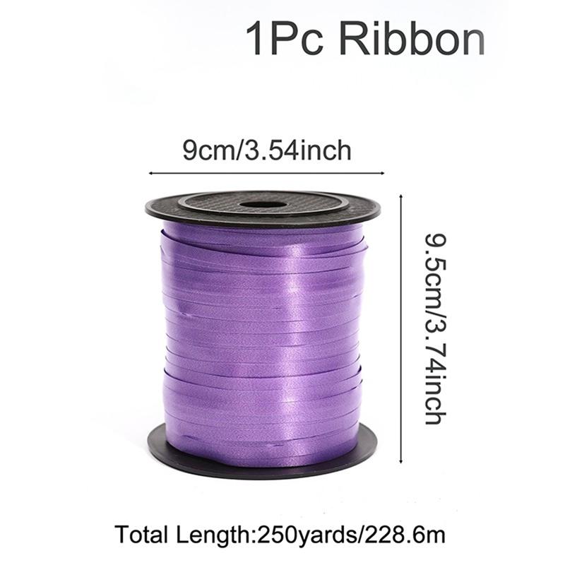 

1pc Plain&Laser Balloon Ribbon, Different Color Plastic Balloon Tie Strip, For Party Balloon Decorations Gift Wrapping Supplies Other фиолетовый