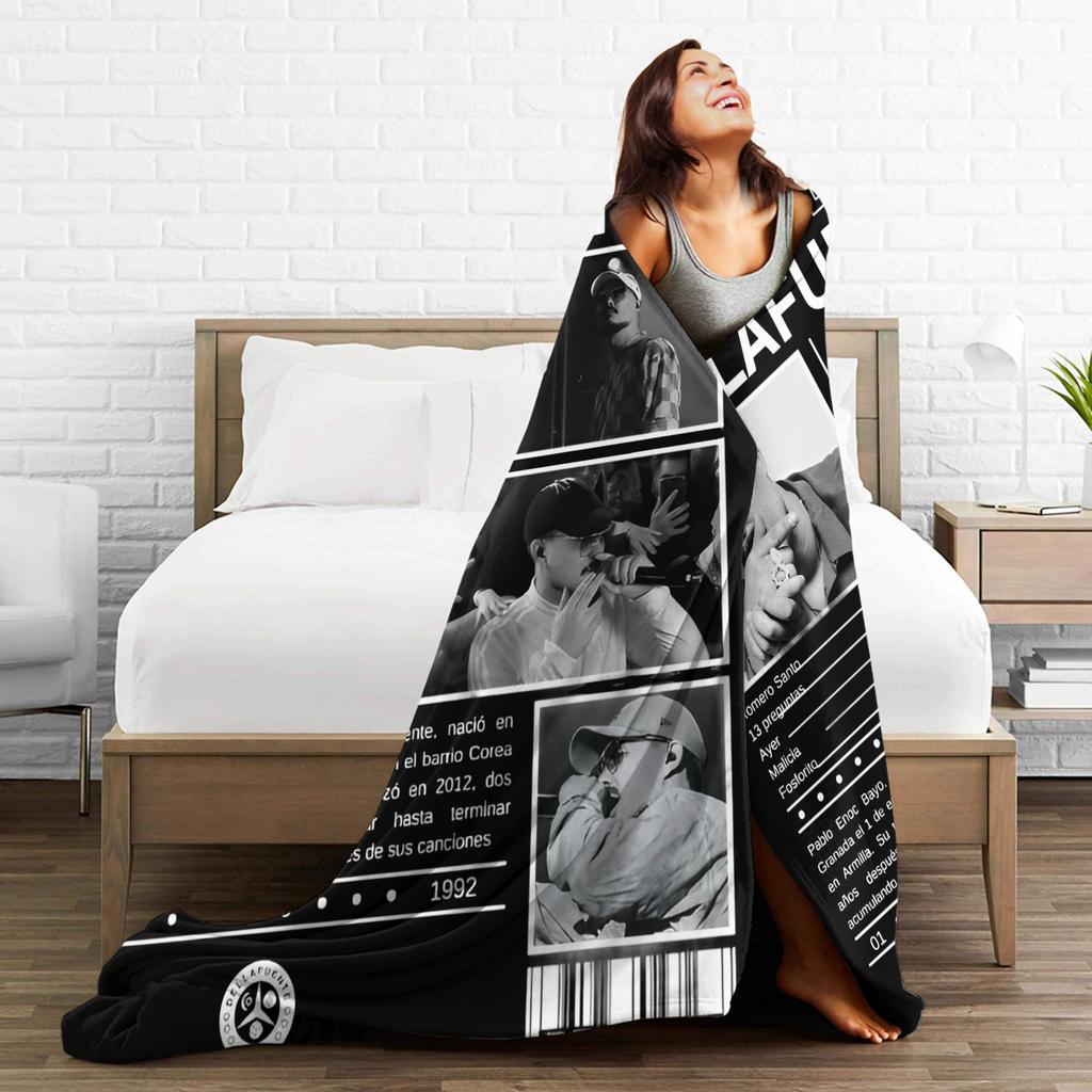 Super Soft Dellafuente Rapper FC Throw Blanket Premium Flannel Fleece Lightweight Bed Blanket Fuzzy Plush Blankets All Season