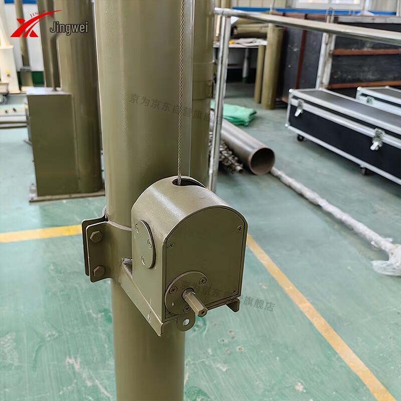 Field Deployment Mobile Lightning Rod with Manual Lifting Pole
