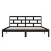 VidaXL Bed Frames Black Solid Wood 135x190 Cm Double 3101197