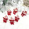 6 Pcs Santa Claus Ornaments for Tree Fabric Santa Claus Christmas Hanging Ornaments 3D Santa Doll Pendant for Holiday Xmas Tree Decor