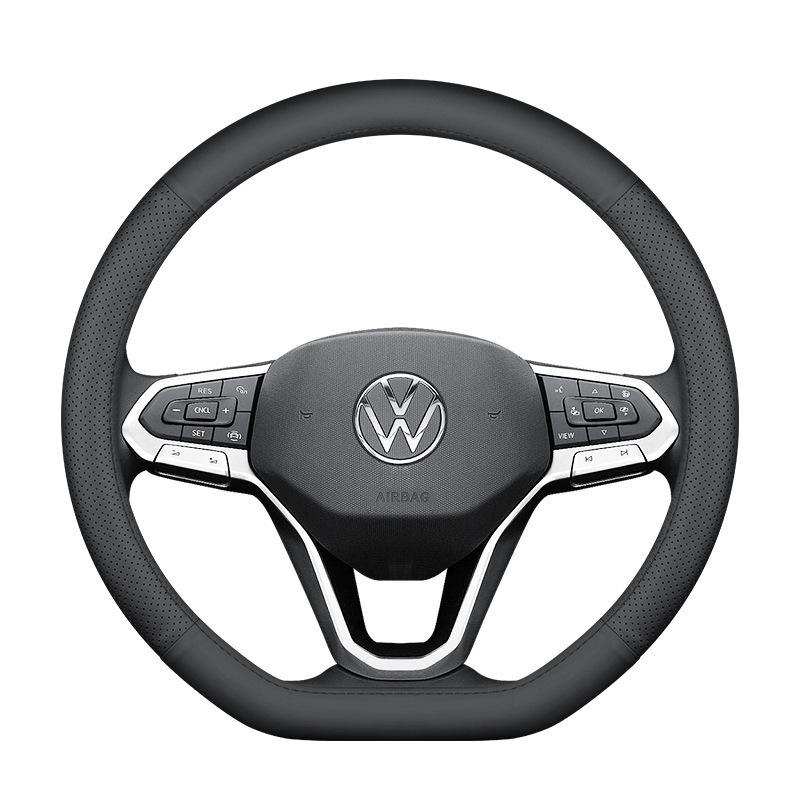 Universal Genuine Leather Steering Wheel Cover for Magotan, Passat, Lavida, and Bora - Anti-Slip & All-Season Fit