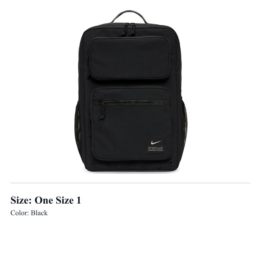 Nike 27L Utility Speed Training Backpack Black CK2668-010