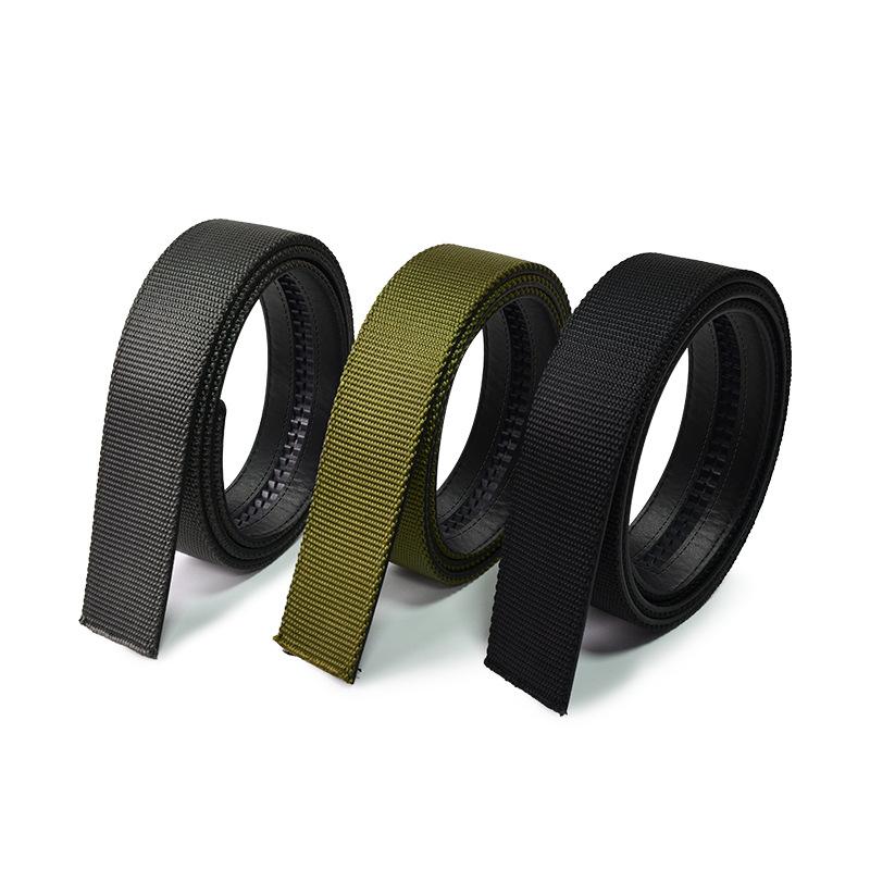 Ремень Мужской Деловой Ремень Мужской Ремень Мужской Кожаный Автоматическая Пряжка Нейлон Хлопок Двусторонний Повседневный Ремень 100cm