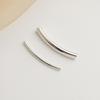 S925 Polished Sterling Silver Curved Tube for DIY Bracelet & Necklace Making