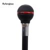 Black Red Leather Ball Silver Walking Cane Fashion Decorative Walking Stick Gentleman Elegant Cosplay Cane Crosier 92cm