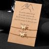 2023 New Bracelet European Luxury Sisters Bracelet Gift Tassel Charm Sexy Hundred Women's Accessories Butterfly Bracelet Set of 2 Gold