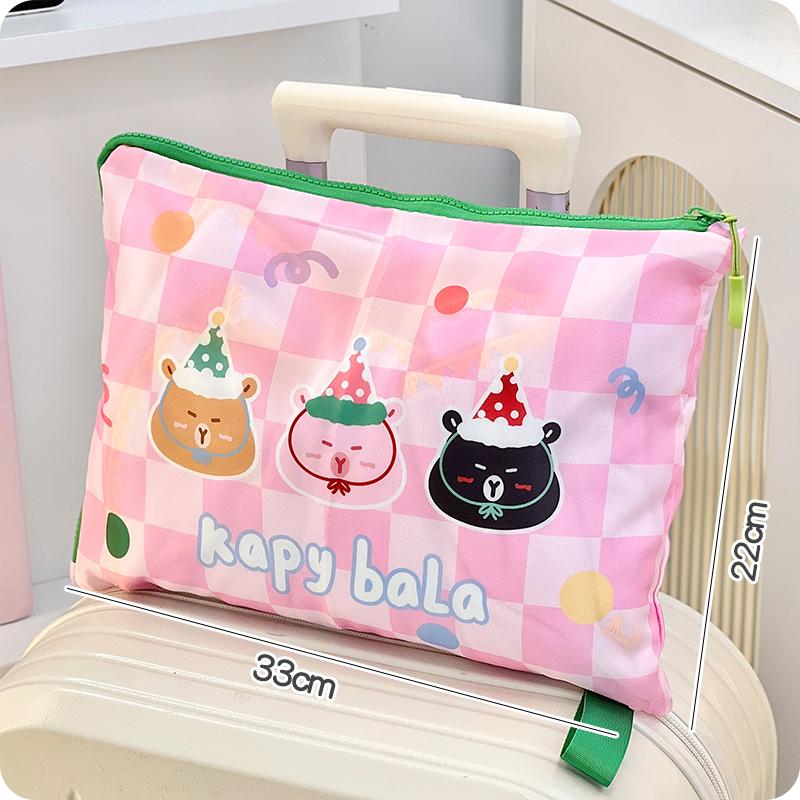3pcs Travel Cosmetics Storage Bag Girls Large Capacity Cute Kids Clothing Travel Storage Bags Set Organizer Zipper Underwear Bag