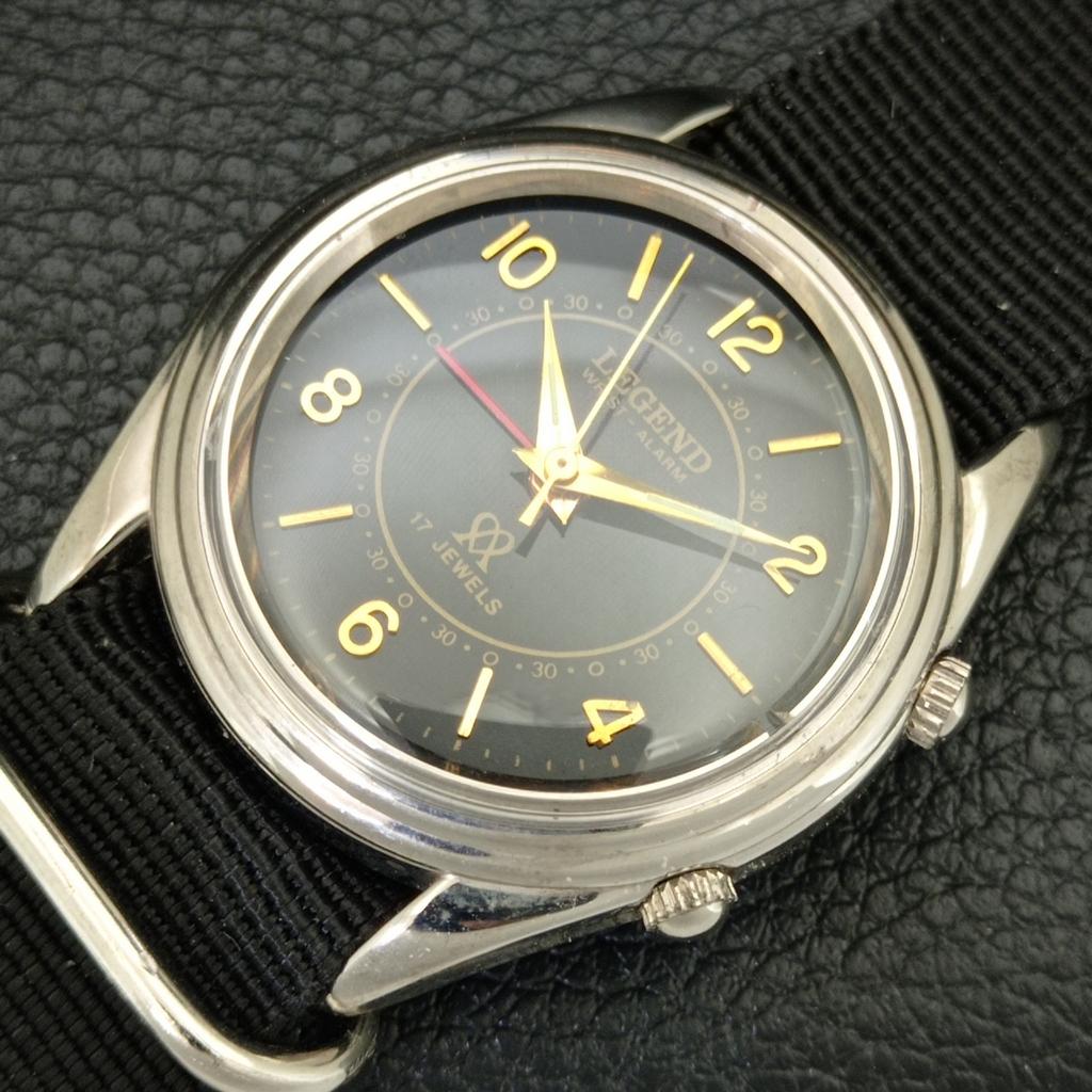 REFURBISHED VINTAGE LEGEND HAND-WINDING SWISS MENS ALARM WATCH a707511-1