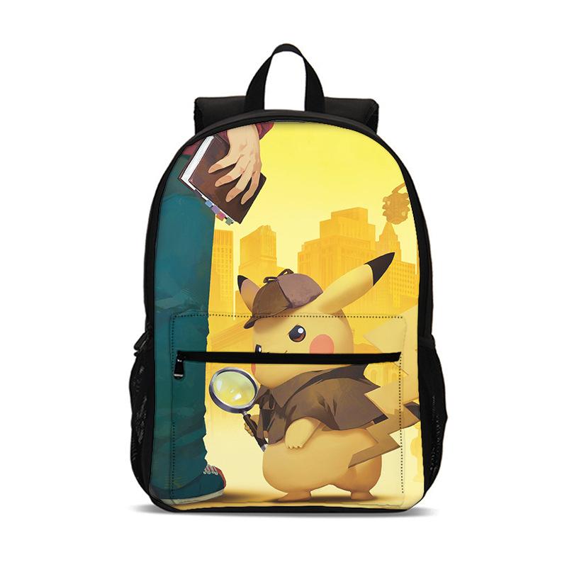 2026 New Pokemon Pikachu Kids Backpack, Creative Primary School Student Bookbag, Lightweight Anti-Lordosis Backpack for Children