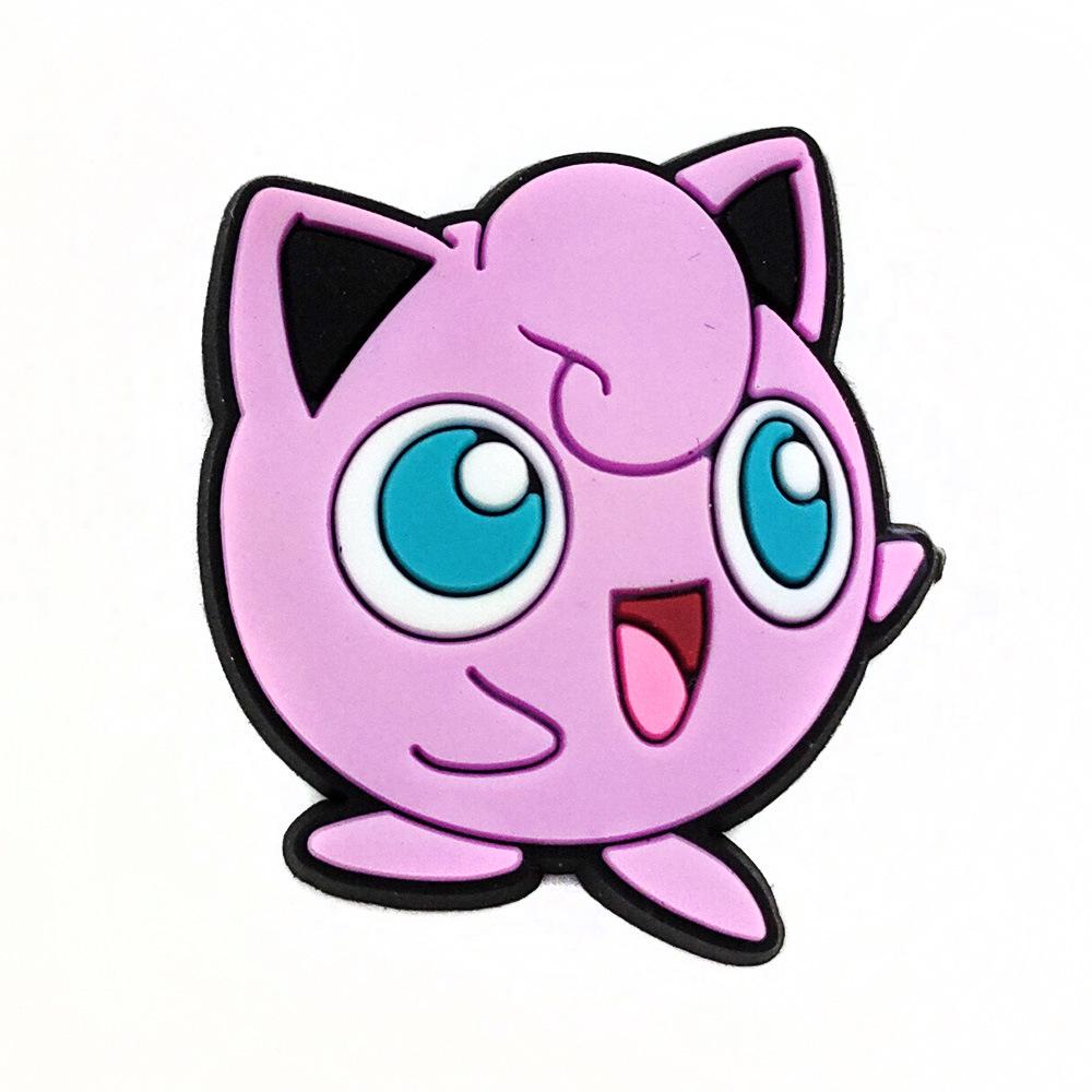 Cartoon Pokemon Pikachu Clogs mit Blumenschnallen - Weiche Gummi-Schuhaccessoires