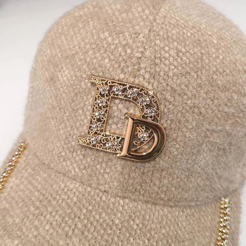 Pălărie Moda de toamnă și iarnă pentru femei, șapcă caldă de baseball, temperament