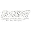 Black T Shirt with Bazinga Text and Lightning Design for Casual Wear