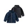 Kids Polar Fleece Jacket Spring and Autumn Children's Clothing Baby Boy Stand Collar Long Sleeves Zip-up Shirt Boy Tops Boy Clothes