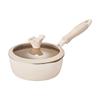 Evercook Multi-Pan 18cm, IH and Gas Stove Compatible [500-Day Warranty] with Glass Lid, Non-Stick, Easy To Clean, Ivory, by Doshisha