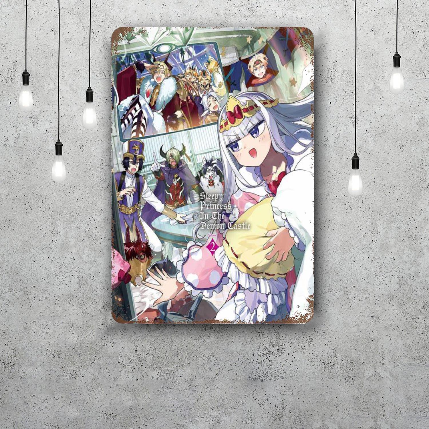 

maoujou de oyasumi мультфильм Металлические вывески настенный декор Винтажные жестяные знаки Капитан Металлический плакат Декор для бара паба клуба Настенное украшение 20x30cm（7.8x11.8inch）