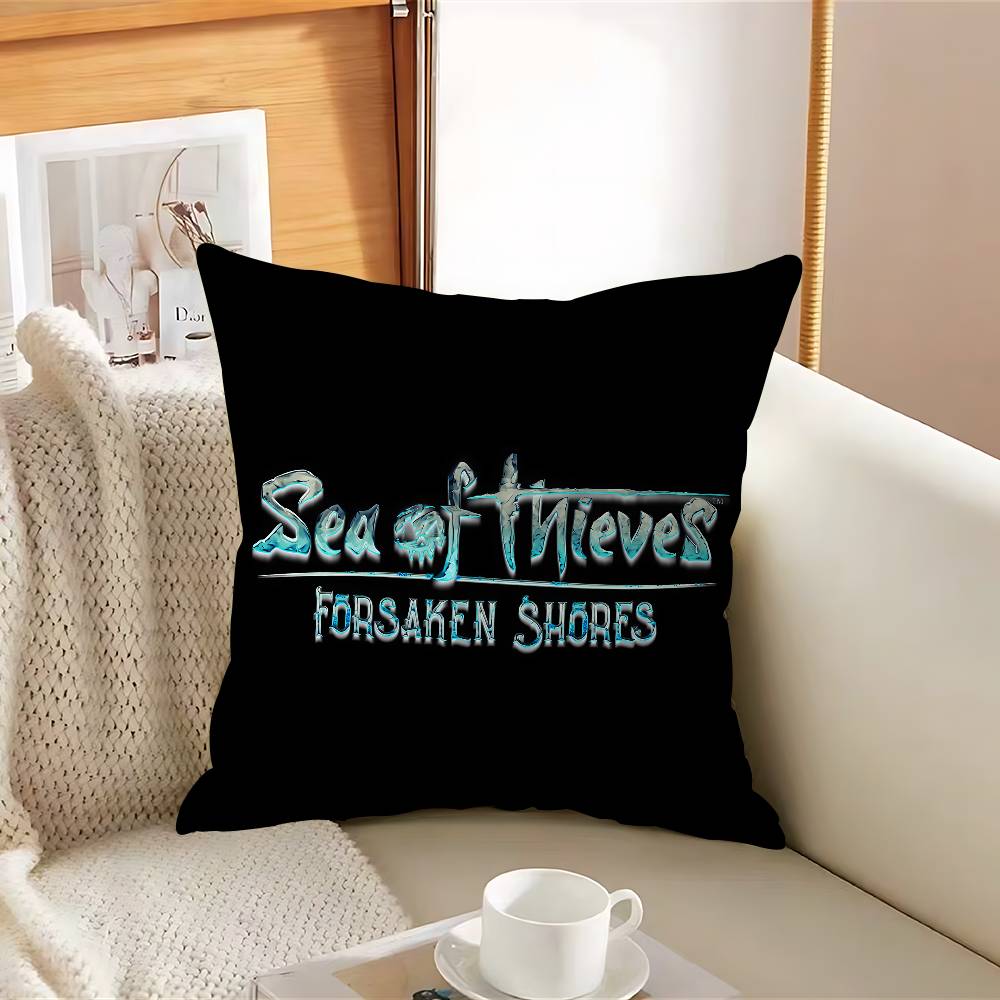 S-SeaS Of T-Thieves Logo Pillow Case Removable Washable Cushion Cover – All-Season Soft Linen