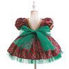 Red & Green Sequin Christmas Dress: Santa Claus Snowflake Costume, Girls' Mesh Princess Dress