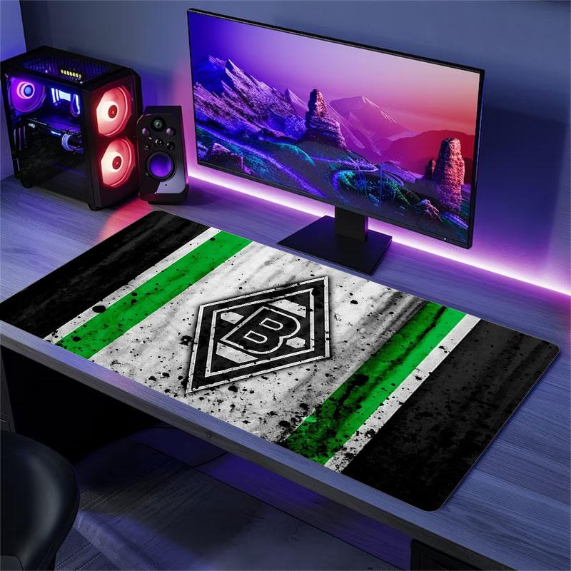 Gladbach FC Mauspads, Große Gaming-Schreibtischmatte, Rutschfestes XXL-Mauspad für Laptop & Tablet, Mini-PC-Spielmatte mit Genähten Kanten