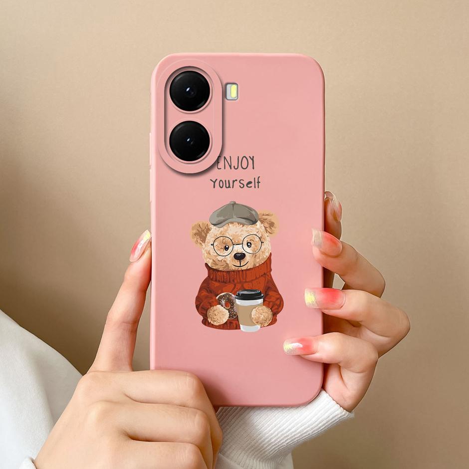 For Xiaomi Poco X7 X7 Pro Cases Cartoon Dinosaur Bear Shockproof Anti-fall Creative Soft Shell For Xiaomi PocoX7Pro Capa Funda