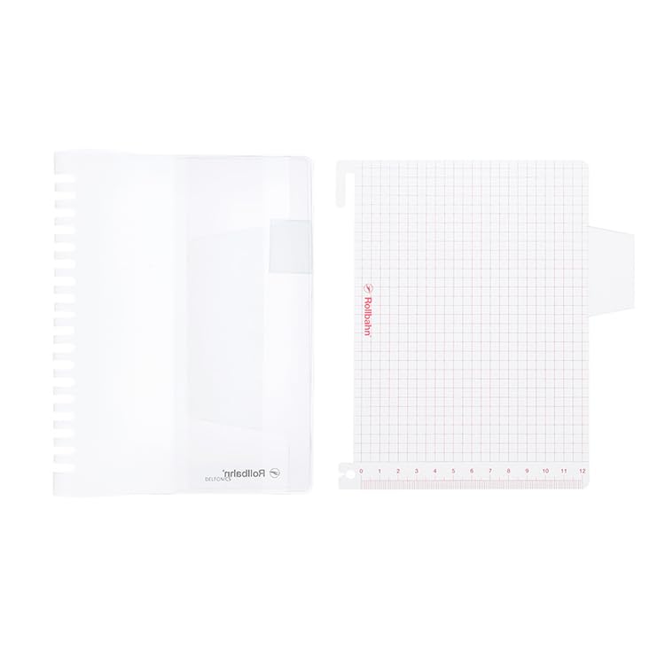 Rollbahn Pocket Memo Cover Clear Antibacterial L Rollbahn Pocket Memo L Underlay [Delfonics] [2-piece set] / (Red)
