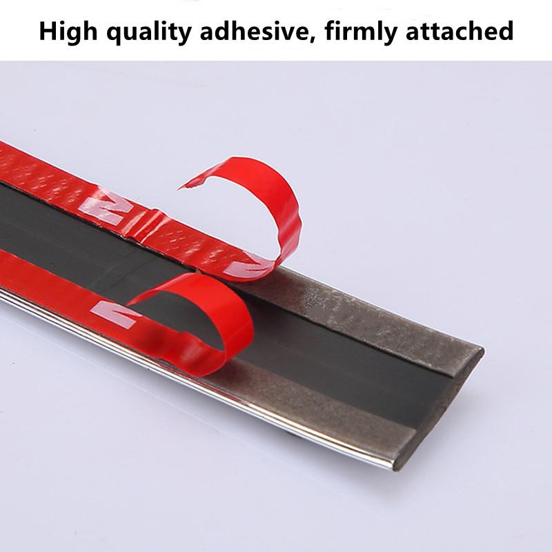 Car Chrome Strip Chrome Car Decoration Flexible Chrome Strip Universal Auto Self Adhesive Side Door Bright Strip Tape Stickers