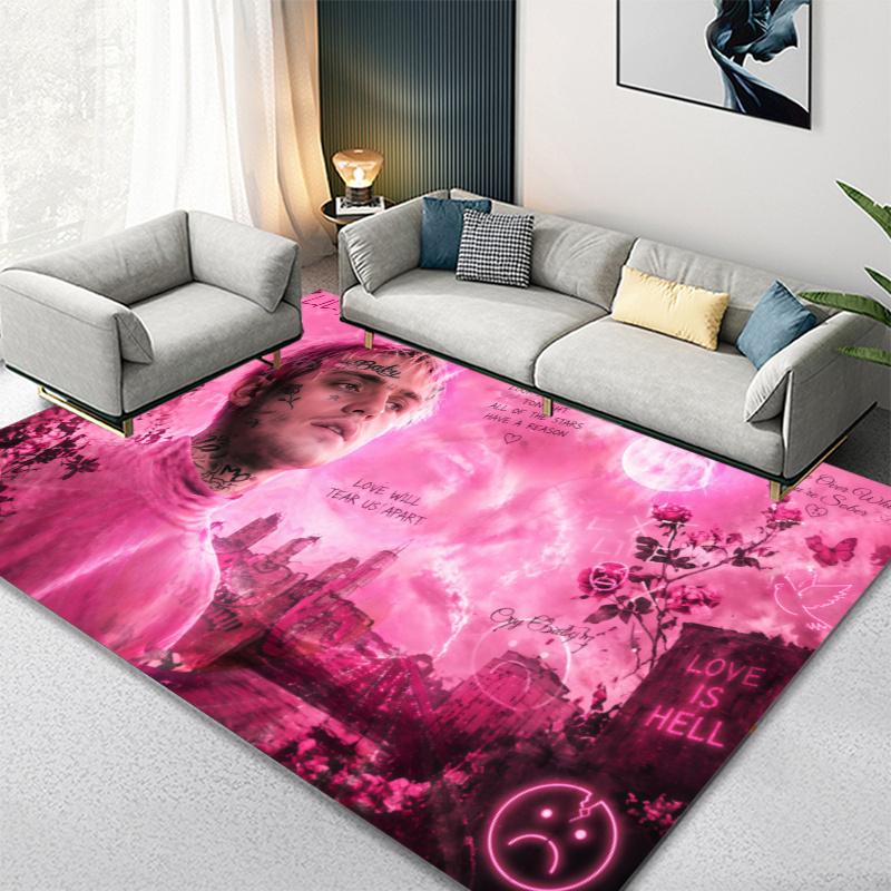 Lil Peep Carpet Rug for Living Room Bedroom Home Sofa Decoration,Kids play Non-slip Floor Mat