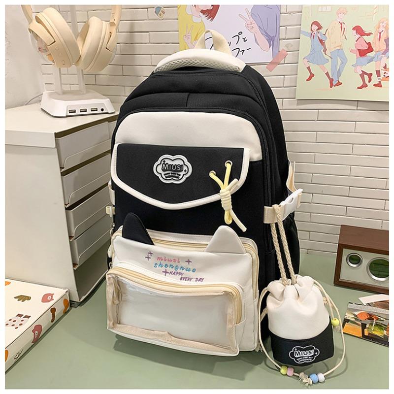 The New High-value Schoolbag, the College Style Is Fresh, Sweet and Transparent, and the Lightweight Backpack for Junior High School Students