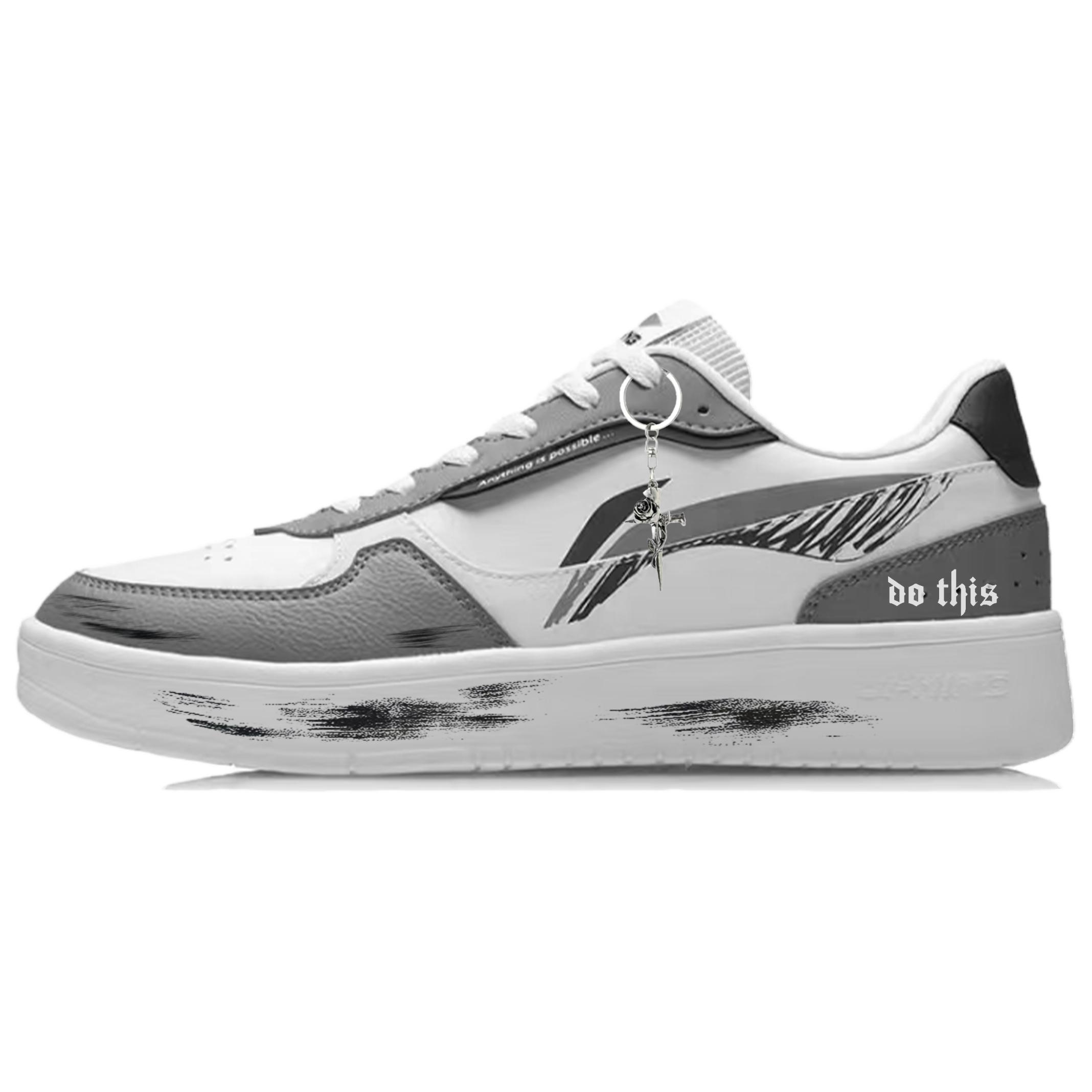 Li Ning Duda Abrasion Resistant Cushioning Abrasion Resistant Cushioning Low top Skateboard Shoes Men s AGCT333-1(Team266-) 39